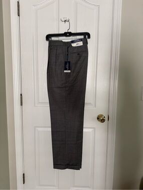 Chaps 100% Gray Wool Slacks - NWT - 34x34.